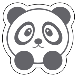 Sweet Little Panda Sticker (Grey)